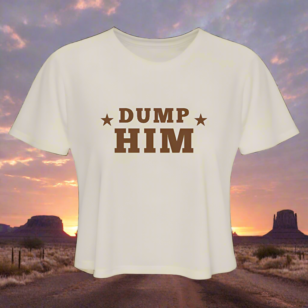 Dump Him Women's Cropped T-Shirt - dust