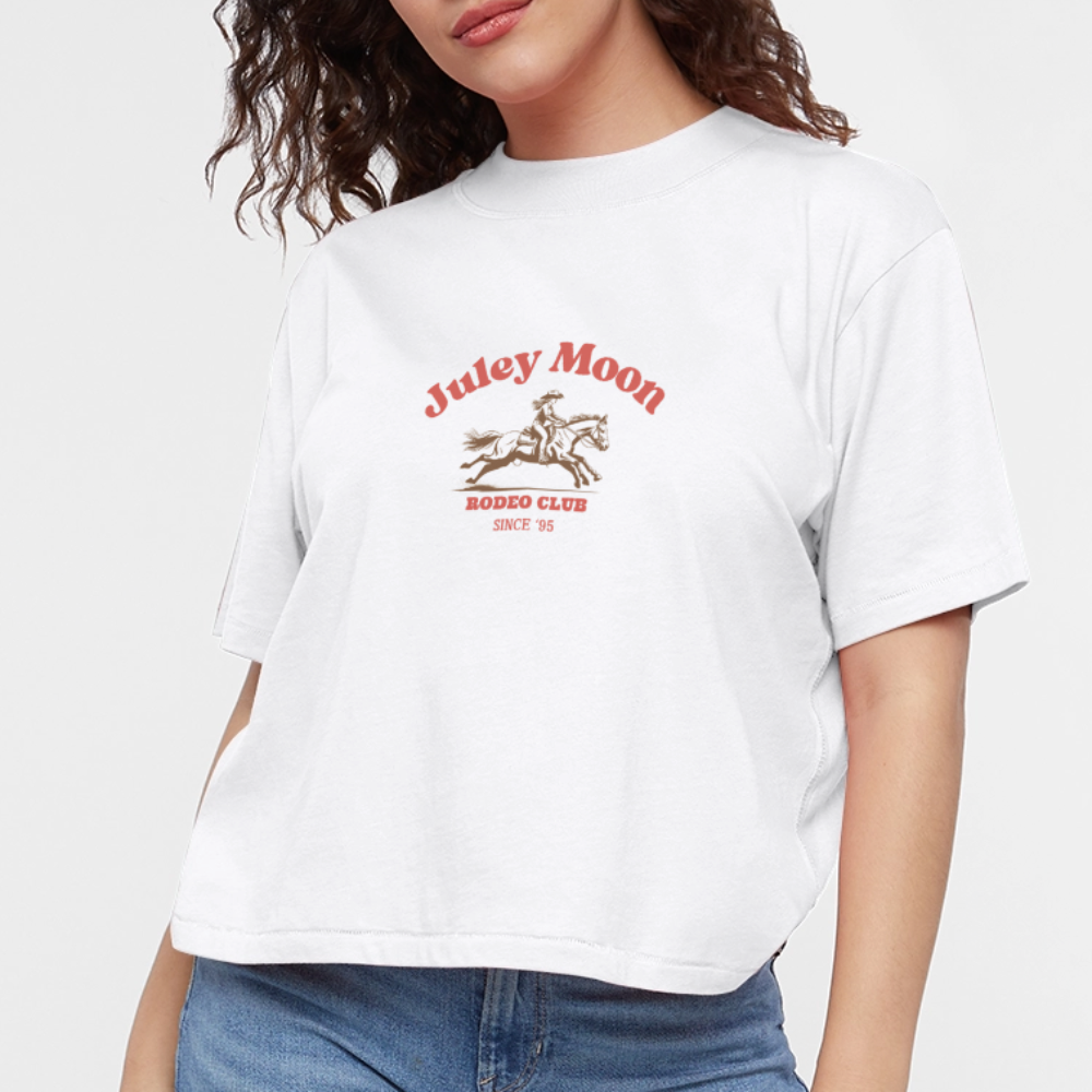Rodeo Club Women's Boxy Tee - white