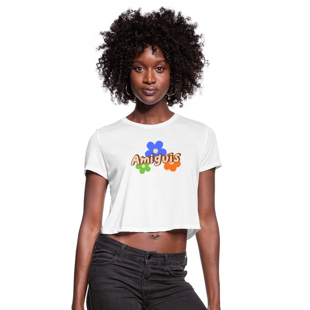 Amiguis Women's Cropped T-Shirt - white