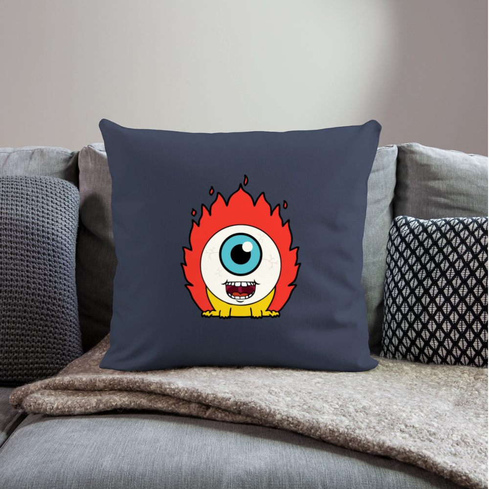 Flamin' Tom Throw Pillow Cover 18” x 18” - navy