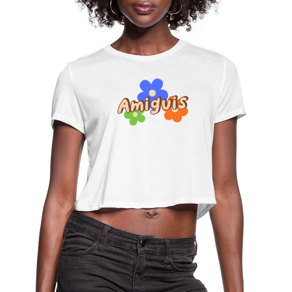 Amiguis Women's Cropped T-Shirt - white