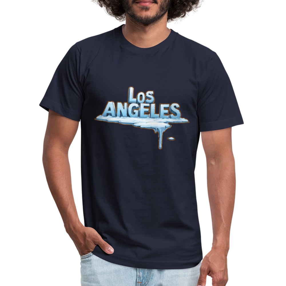 ICE Melts in LA Unisex Jersey T-Shirt by Bella + Canvas - navy