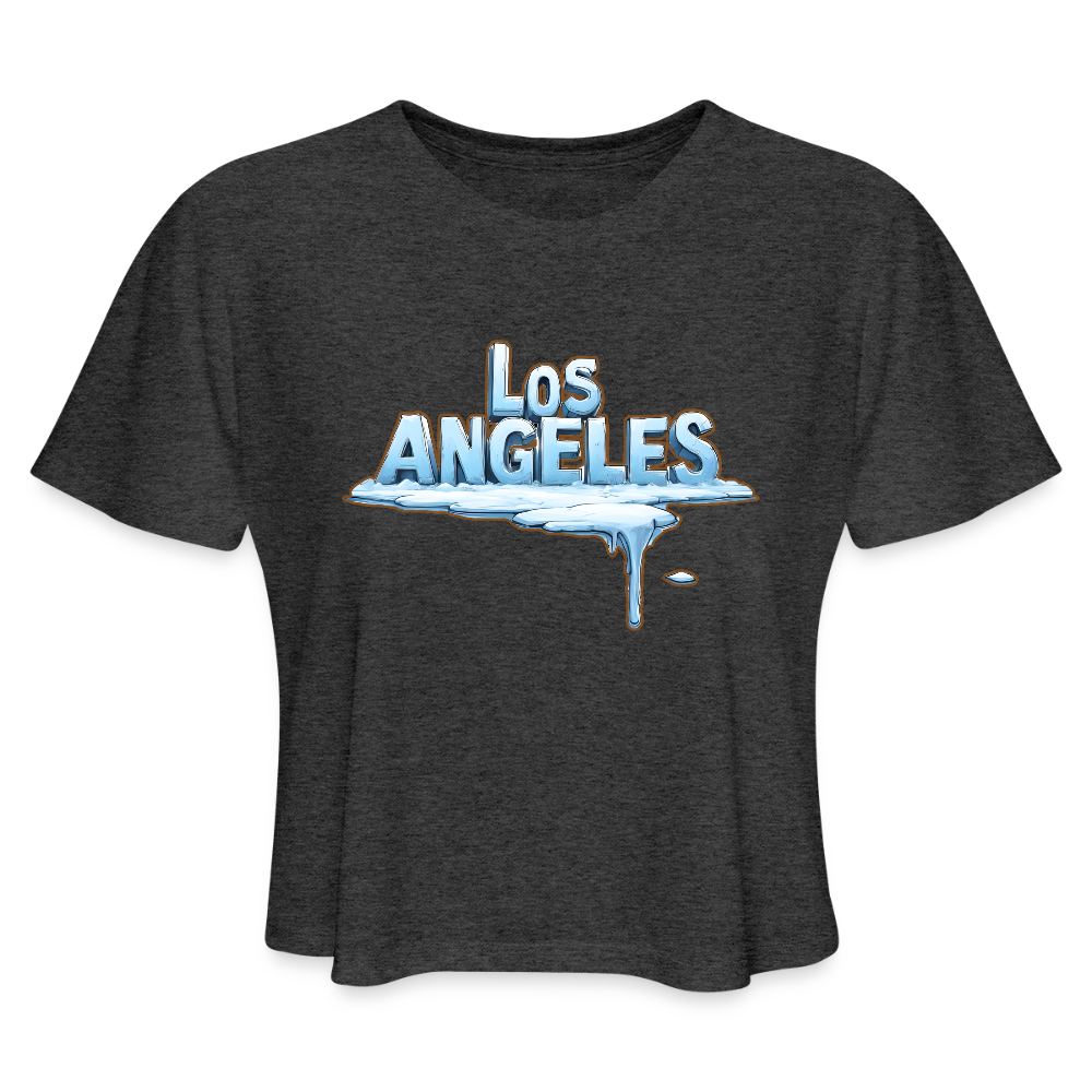 ICE Melts in LA Women's Cropped T-Shirt - deep heather