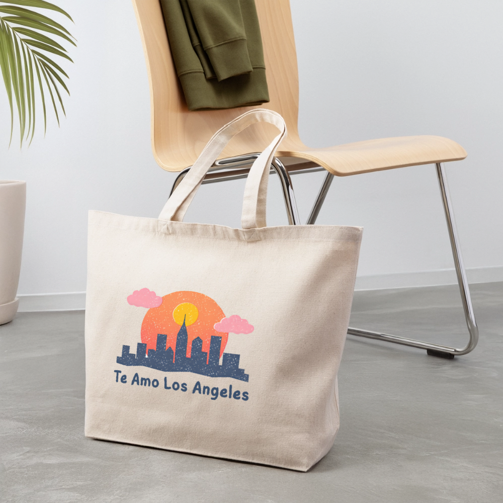 Te Amo Los Angeles Eco-Friendly Cotton Tote - natural