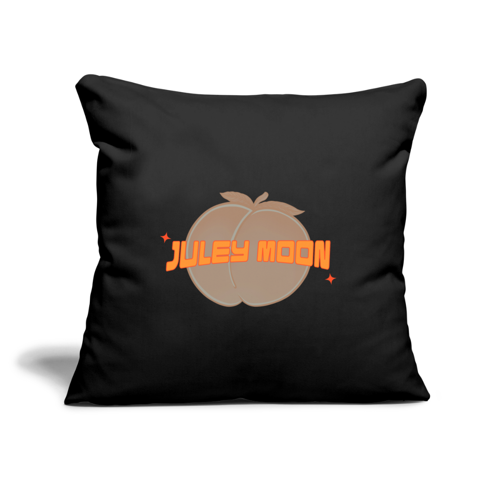 JM Logo Throw Pillow Cover - black
