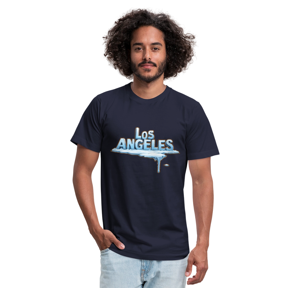 ICE Melts in LA Unisex Jersey T-Shirt by Bella + Canvas - navy