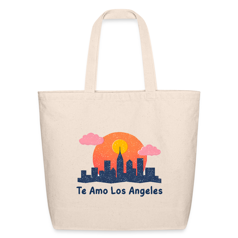 Te Amo Los Angeles Eco-Friendly Cotton Tote - natural