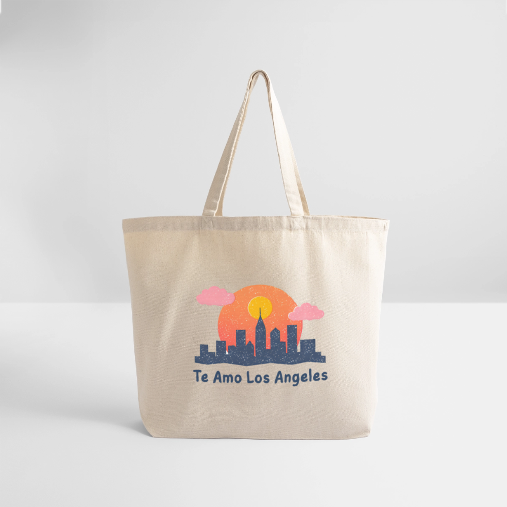 Te Amo Los Angeles Eco-Friendly Cotton Tote - natural