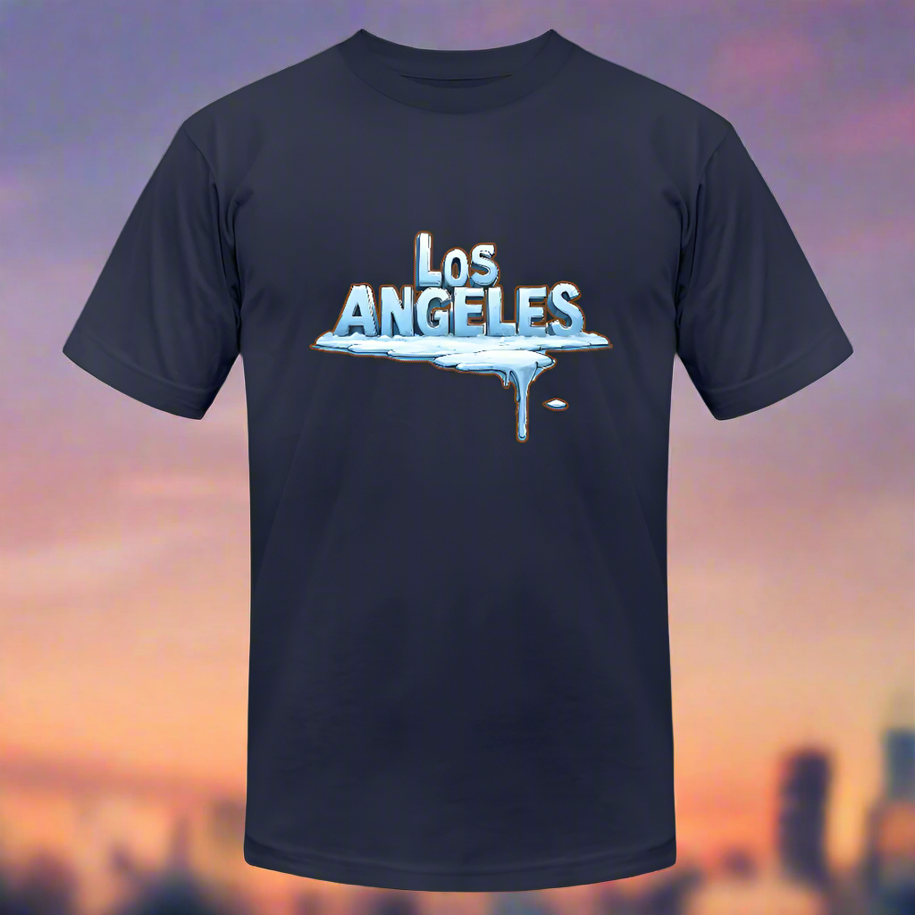 ICE Melts in LA Unisex Jersey T-Shirt by Bella + Canvas - navy