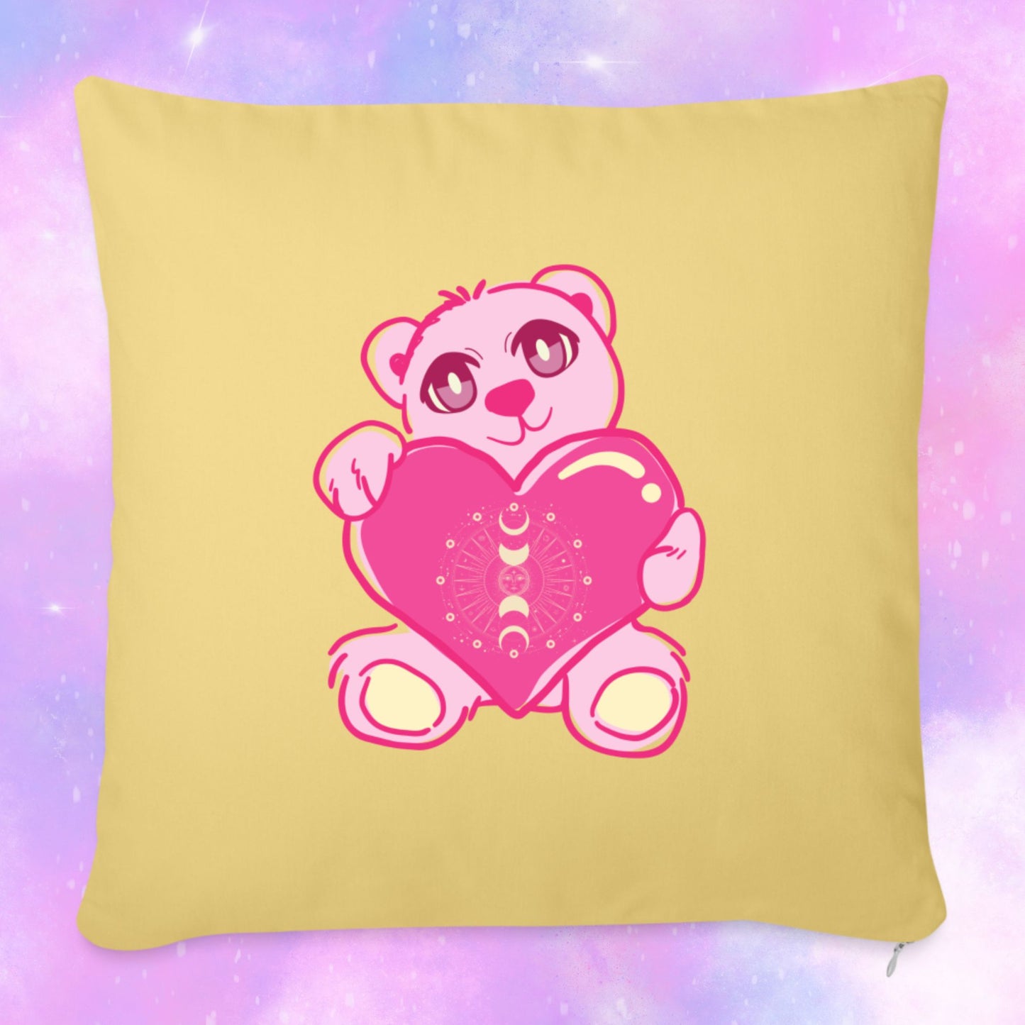 Moonbear Throw Pillow Cover 18” x 18”
