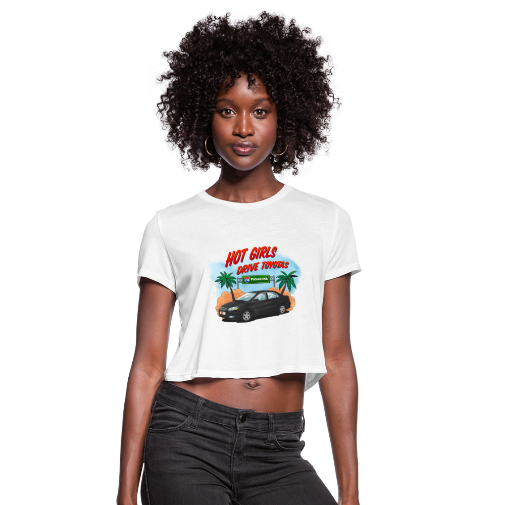 Hot Girls Drive Toyotas - white