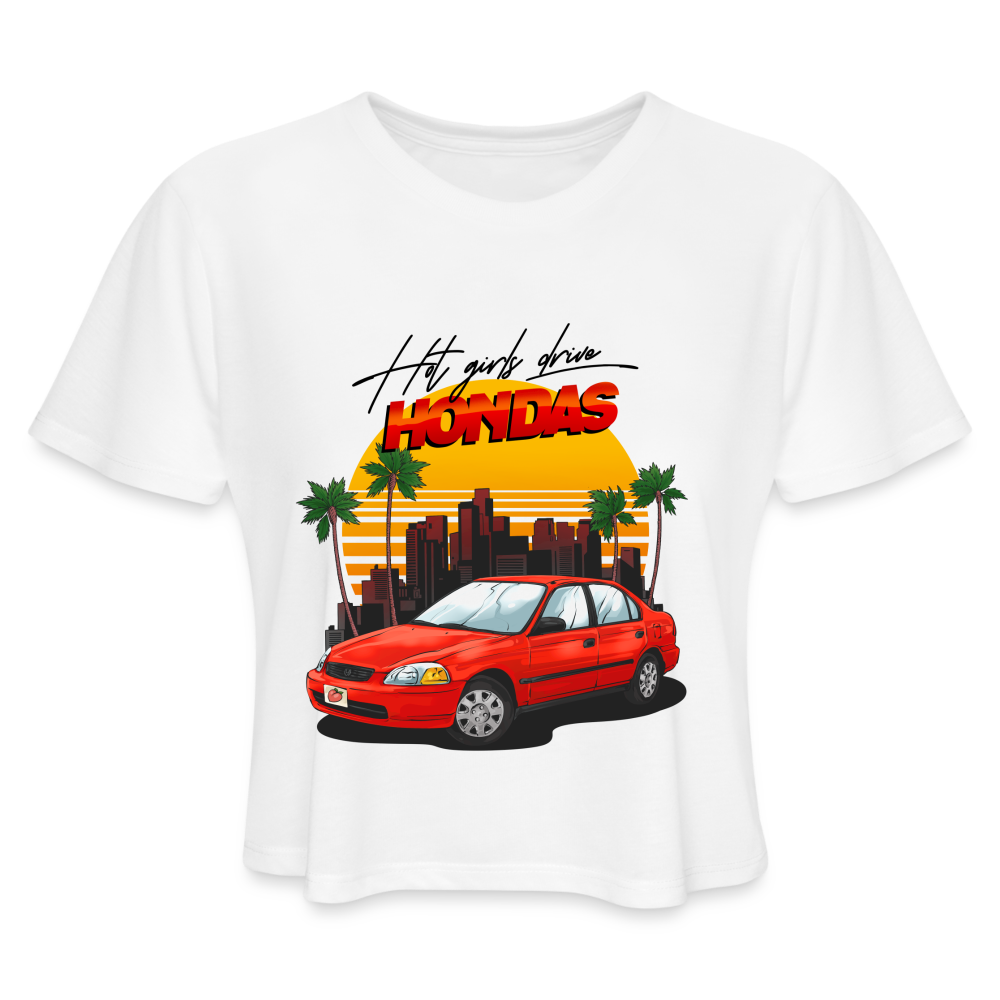 Hot Girls Drive Hondas - white