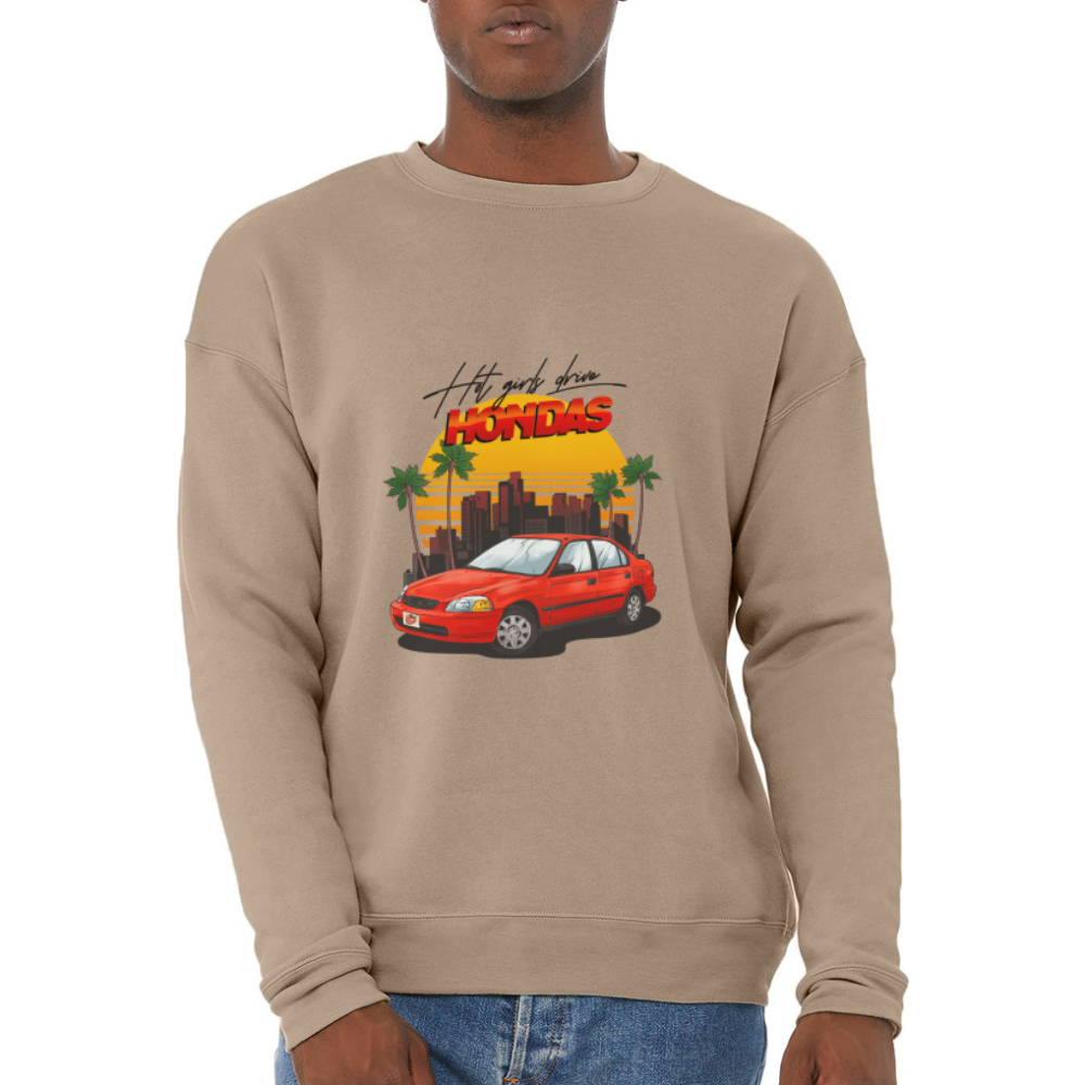Hot Girls Drive Hondas Unisex Sweatshirt - tan