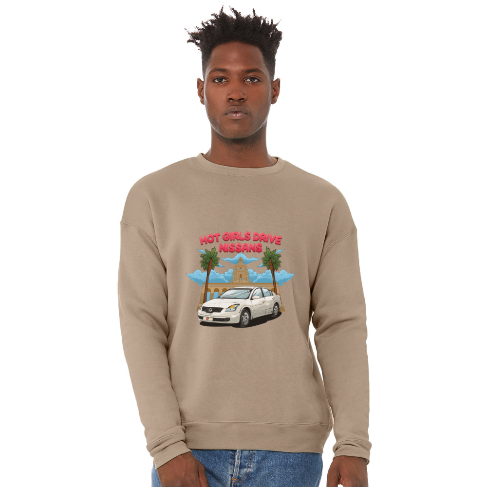 Hot Girls Drive Nissans Unisex Sweatshirt - tan