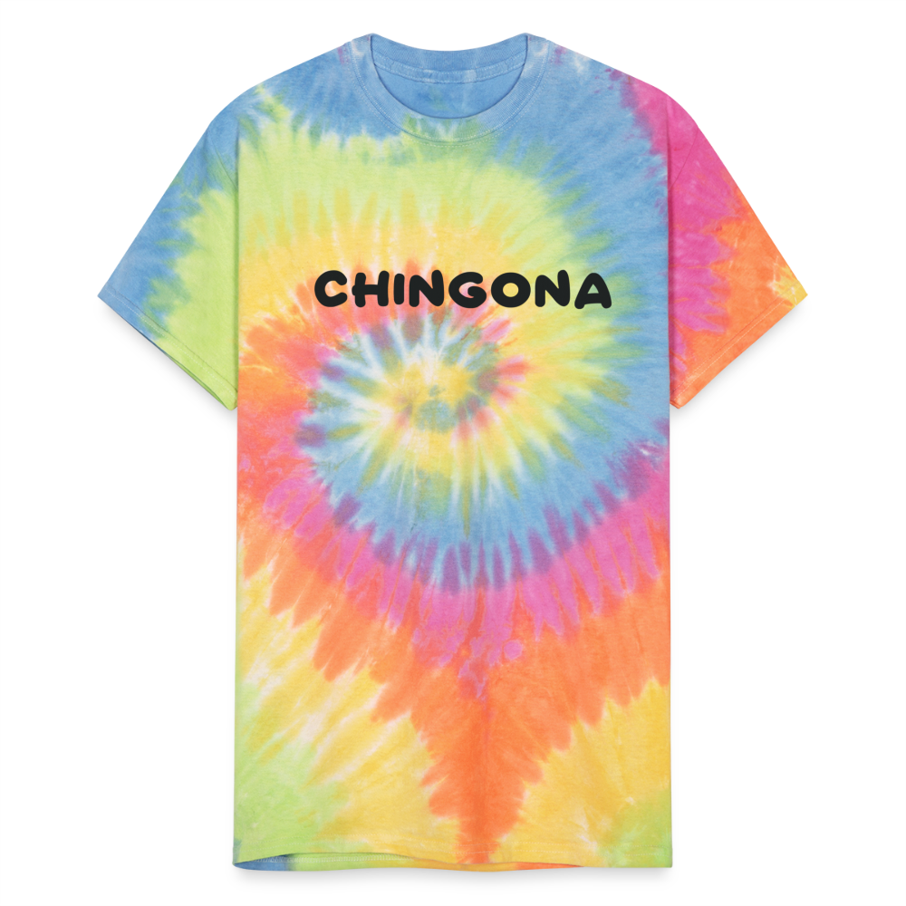 Chingona Unisex Tie Dye T-Shirt - rainbow