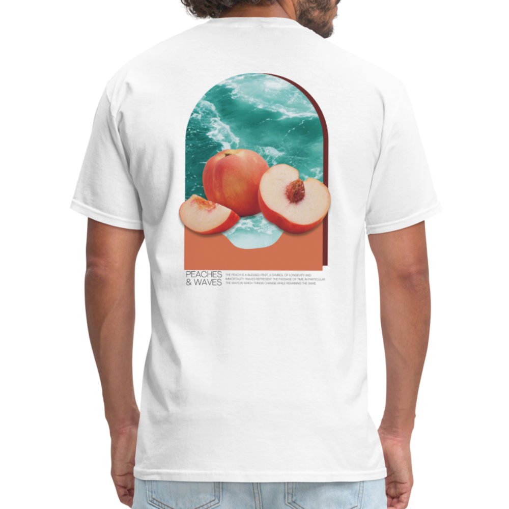 Peaches 'n' Waves Unisex Classic T-Shirt - white