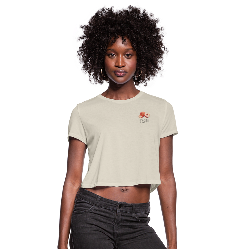 Peaches & Waves Women's Cropped T-Shirt - dust