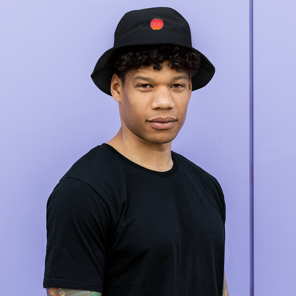 Peach Bucket Hat - black