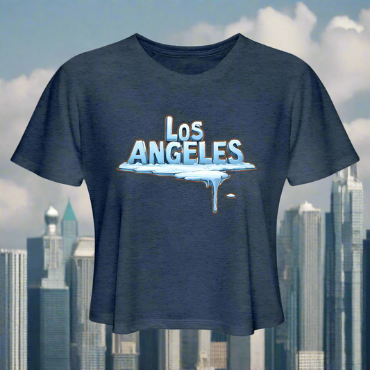 ICE Melts in LA Women's Cropped T-Shirt - heather navy