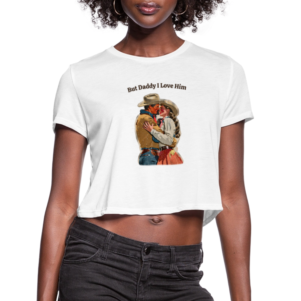 But Daddy I Love Him Women's Boxy Tee - white