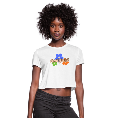 Amiguis Women's Cropped T-Shirt - white