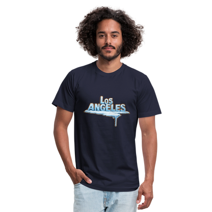 ICE Melts in LA Unisex Jersey T-Shirt by Bella + Canvas - navy
