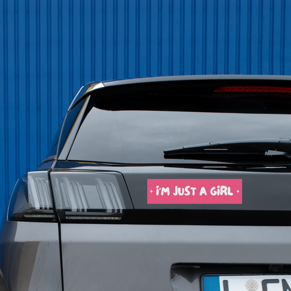I'm Just A GirlBumper Sticker - white matte