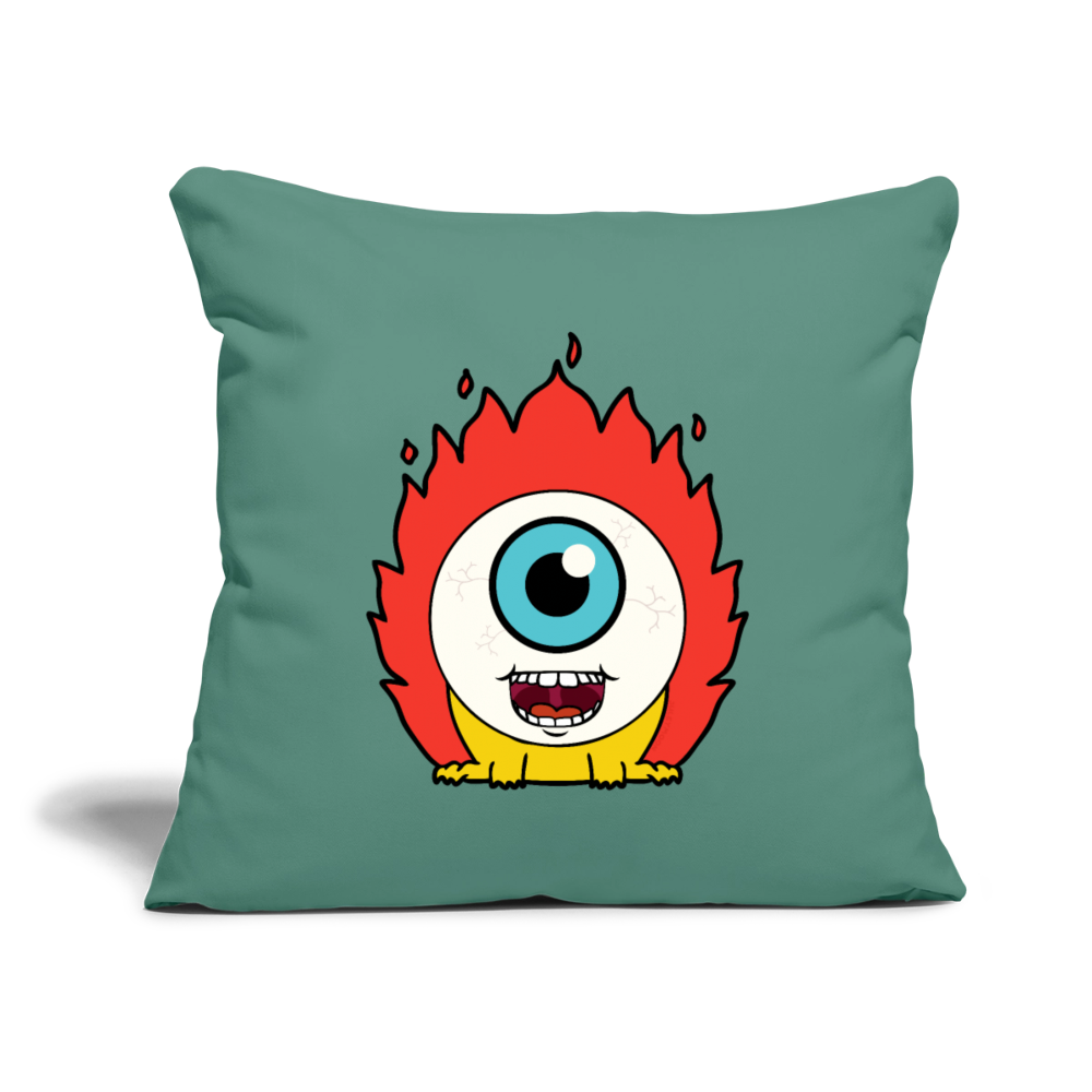 Flamin' Tom Throw Pillow Cover 18” x 18” - cypress green