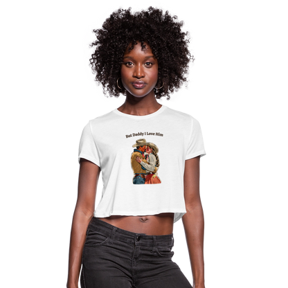 But Daddy I Love Him Women's Boxy Tee - white