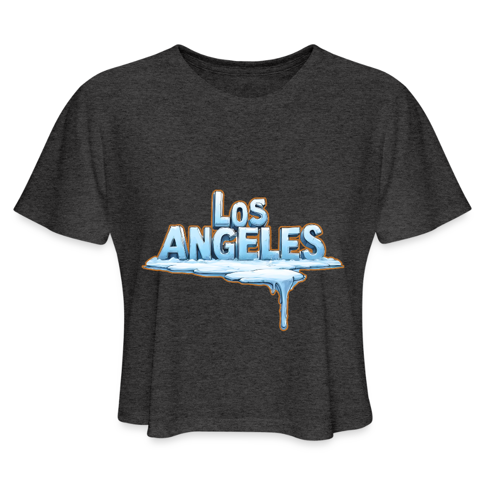 ICE Melts in LA Women's Cropped T-Shirt - deep heather