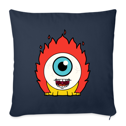 Flamin' Tom Throw Pillow Cover 18” x 18” - navy