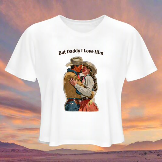 But Daddy I Love Him Women's Boxy Tee - white