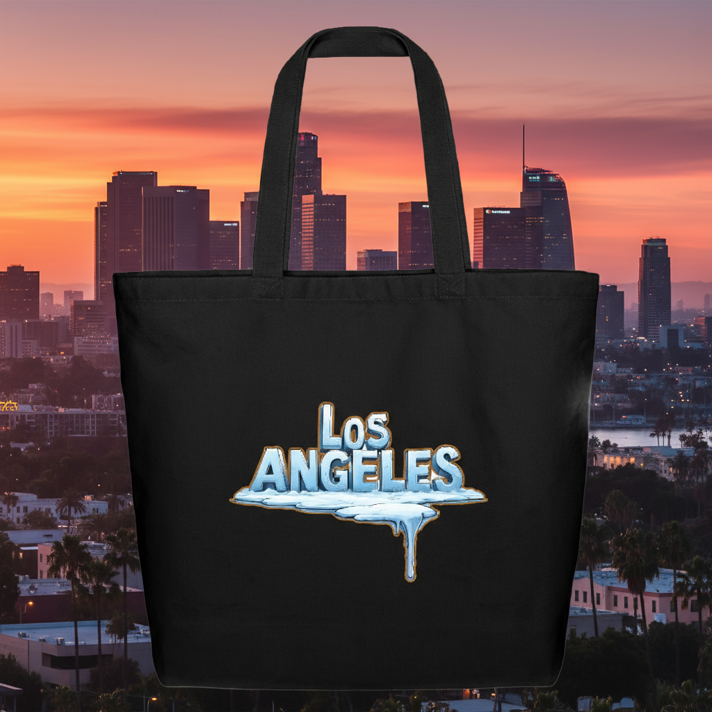 ICE Melts In LA Eco-Friendly Cotton Tote - black