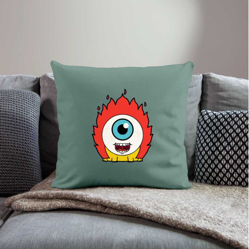 Flamin' Tom Throw Pillow Cover 18” x 18” - cypress green