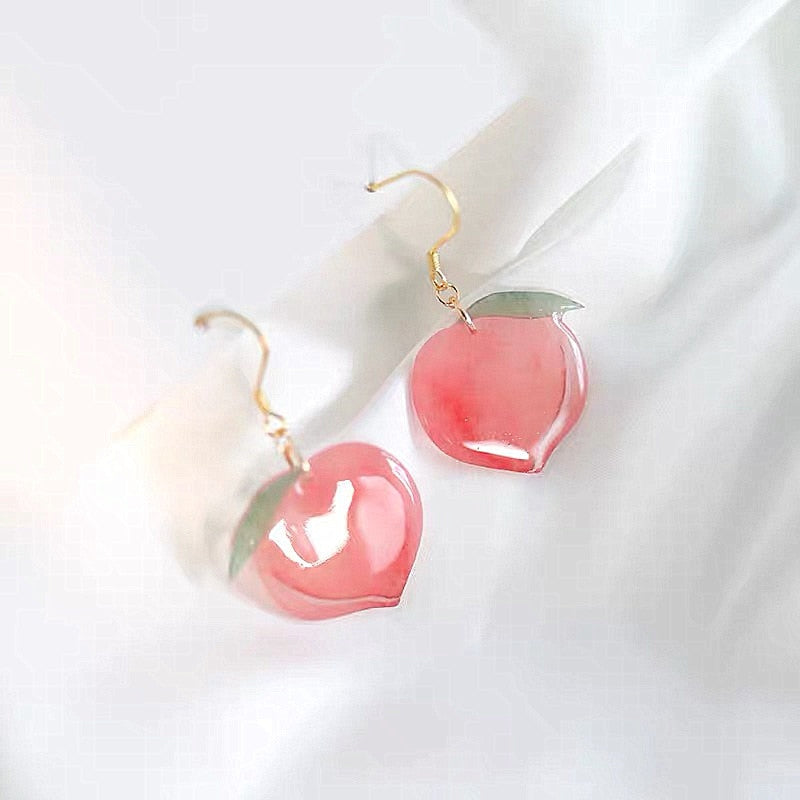 Peach Drop Earrings