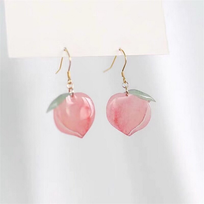 Peach Drop Earrings