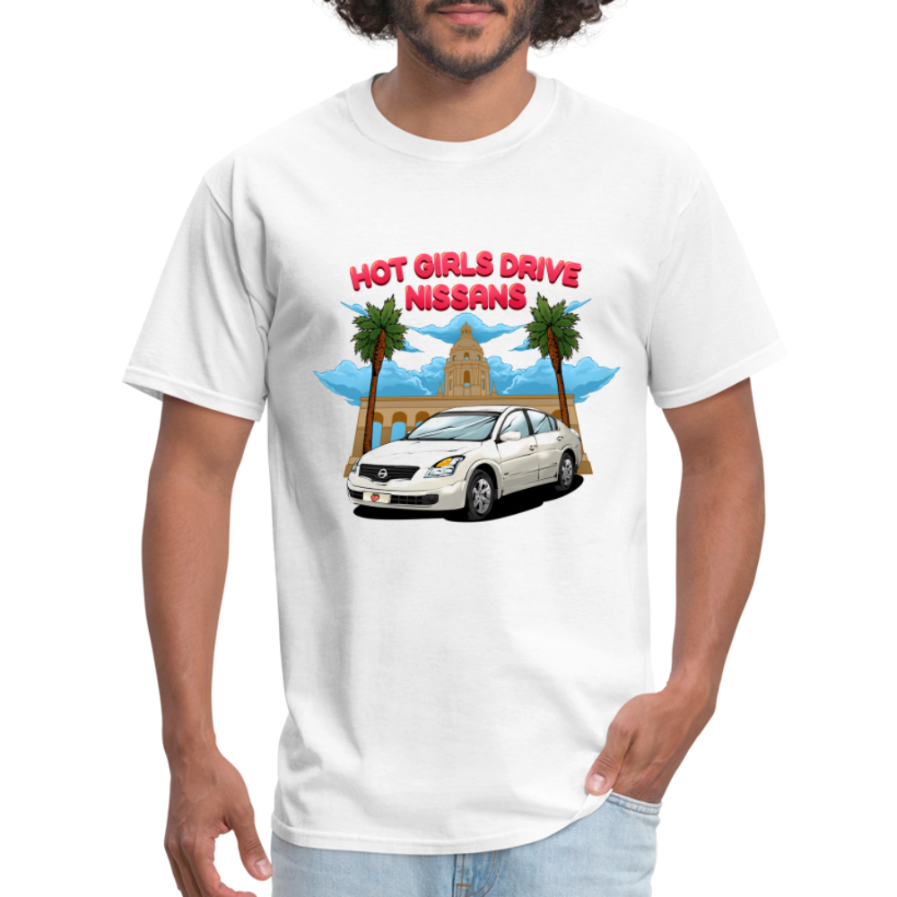 Hot Girls Drive Nissans Unisex Classic T-Shirt - white
