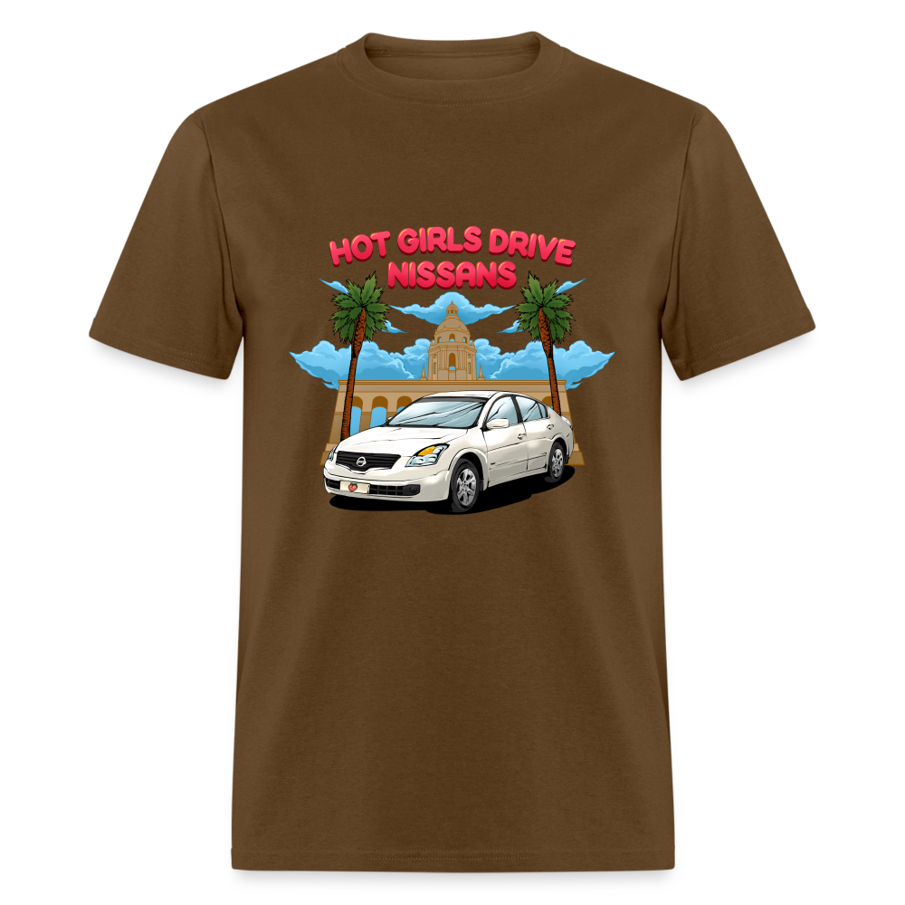 Hot Girls Drive Nissans Unisex Classic T-Shirt - brown