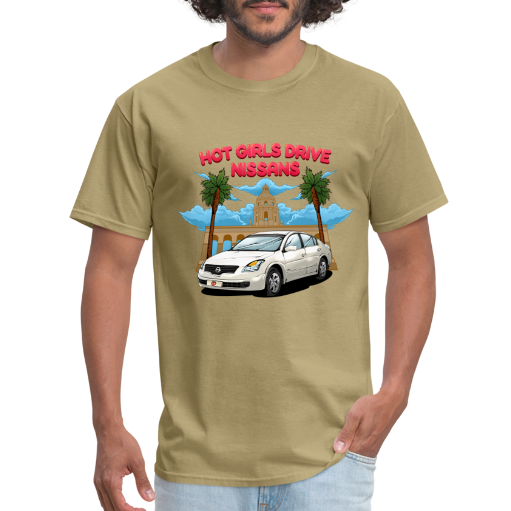 Hot Girls Drive Nissans Unisex Classic T-Shirt - khaki