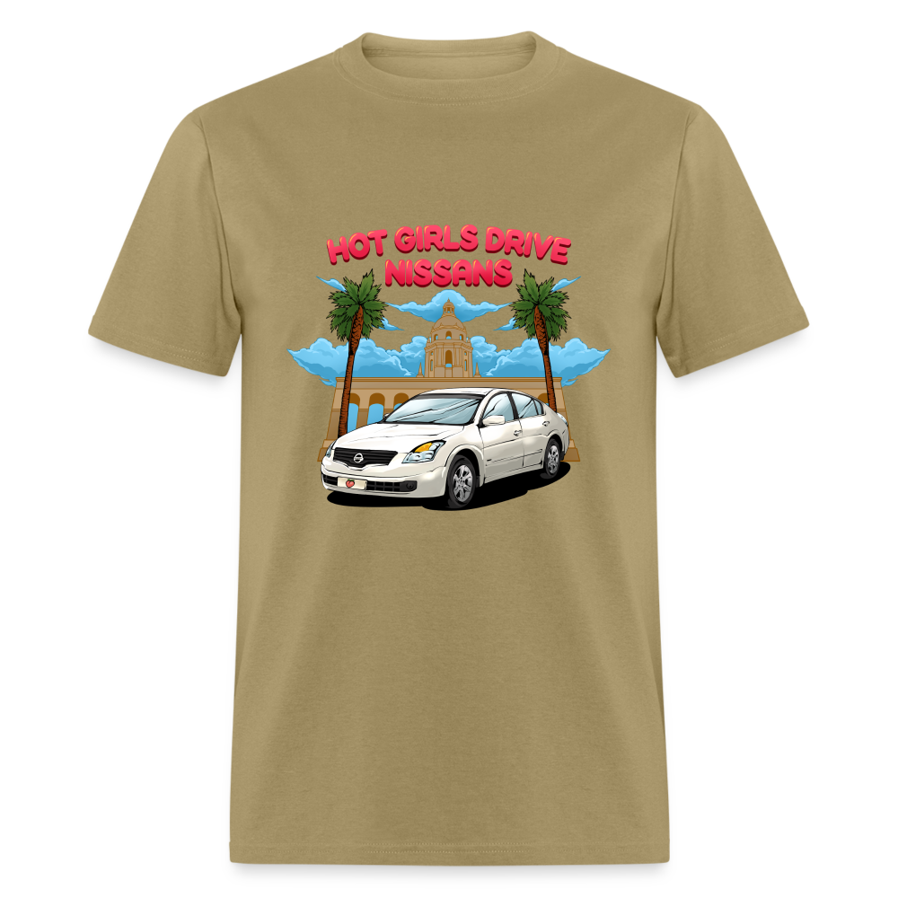 Hot Girls Drive Nissans Unisex Classic T-Shirt - khaki