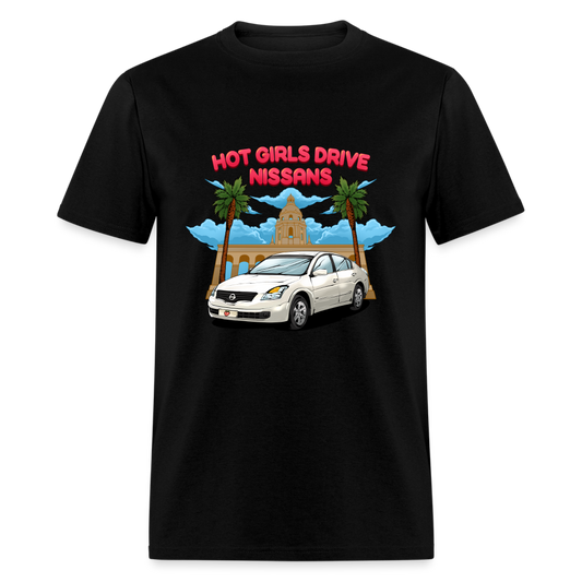 Hot Girls Drive Nissans Unisex Classic T-Shirt - black