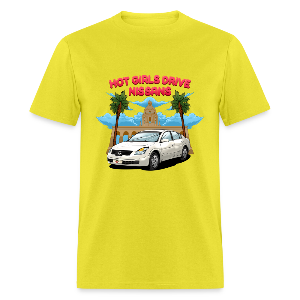 Hot Girls Drive Nissans Unisex Classic T-Shirt - yellow