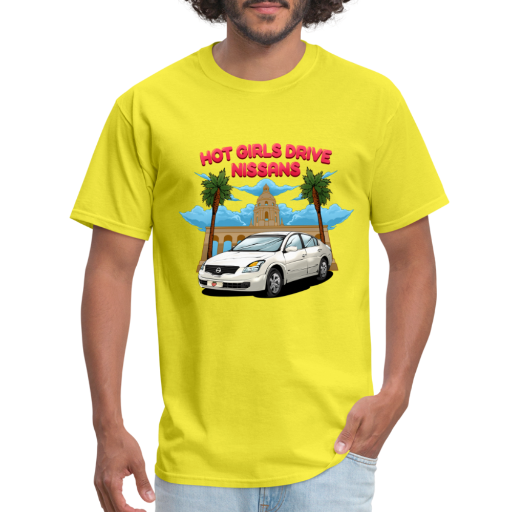 Hot Girls Drive Nissans Unisex Classic T-Shirt - yellow