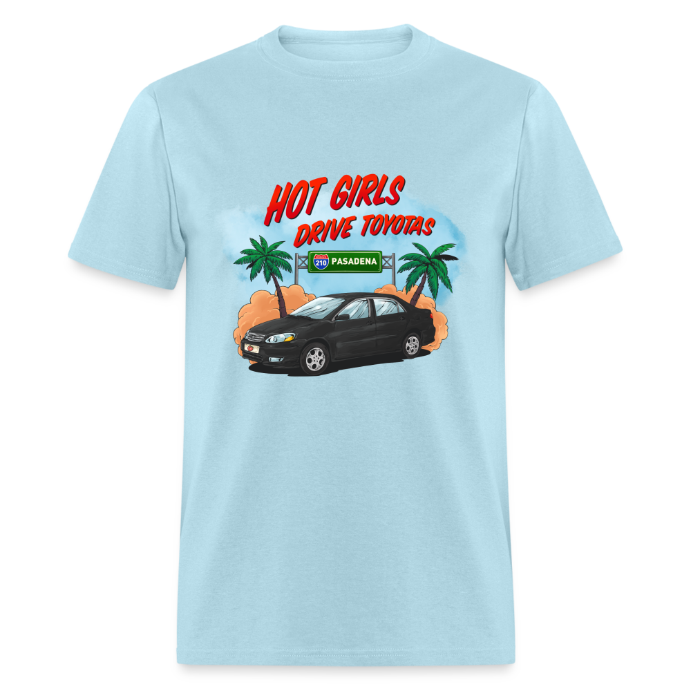 Hot Girls Drive Toyotas Unisex Classic T-Shirt - powder blue