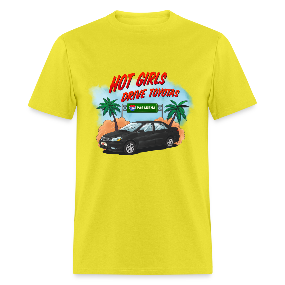 Hot Girls Drive Toyotas Unisex Classic T-Shirt - yellow