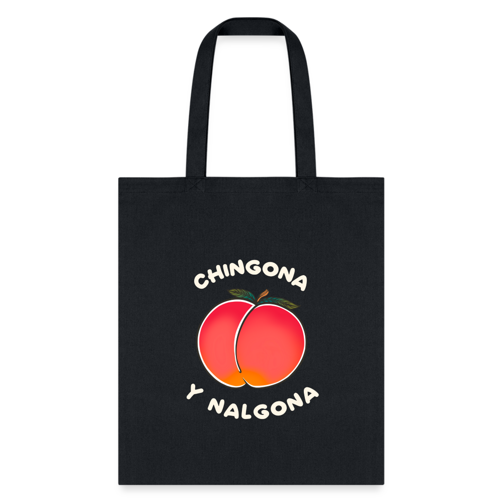 Peach Tote Bag - black