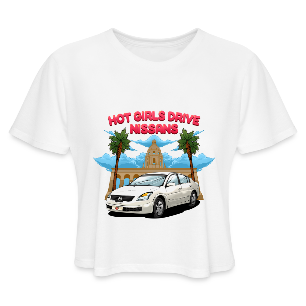Hot Girls Drive Nissans - white