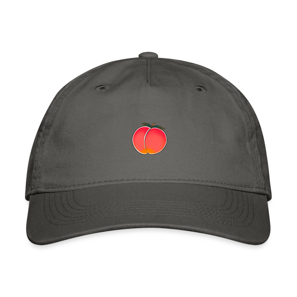 Peach Baseball Cap - charcoal