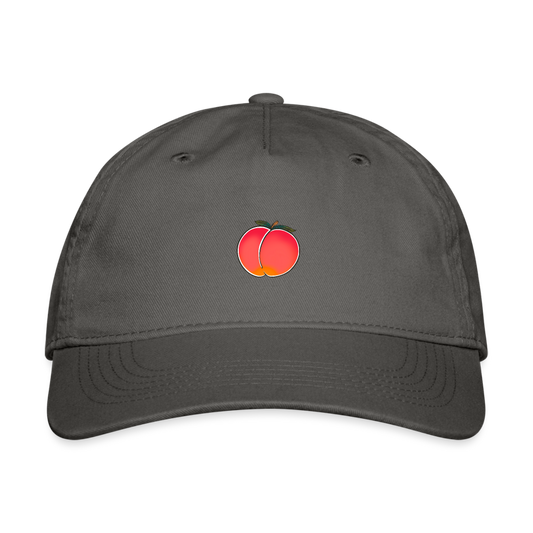 Peach Baseball Cap - charcoal