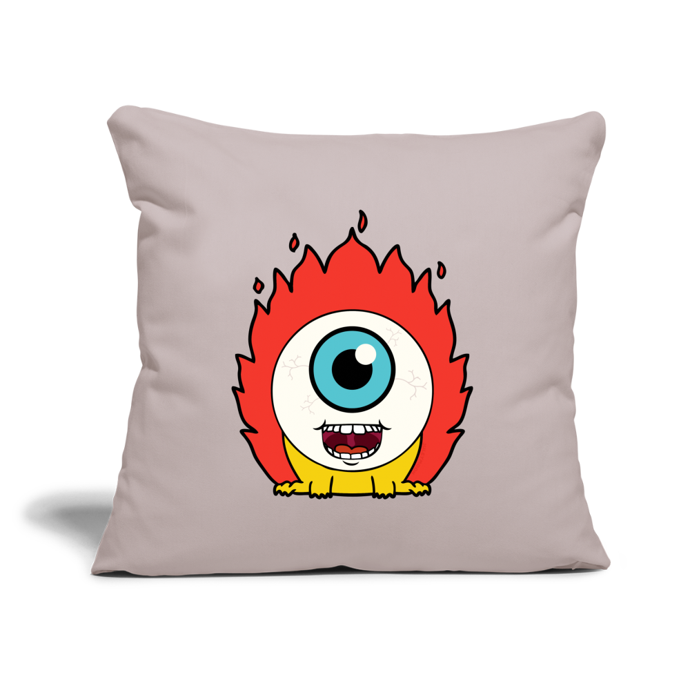 Flamin' Tom Throw Pillow Cover 18” x 18” - light taupe